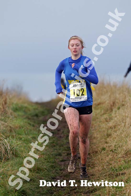 Yellow 102 the under-17 women 2012 North East Championships, Summerhill Country Park, Hartlepool.